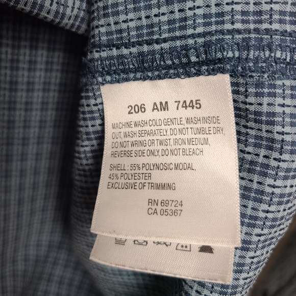 Columbia Shirt Long Sleeve Button-Down Collar Plaid Blue Size Medium - Picture 9 of 10